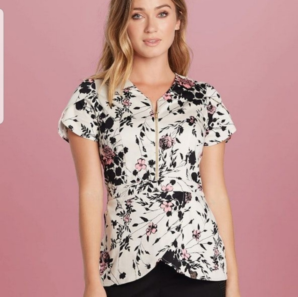 Jaanuu Pink Shadow Tulip Top